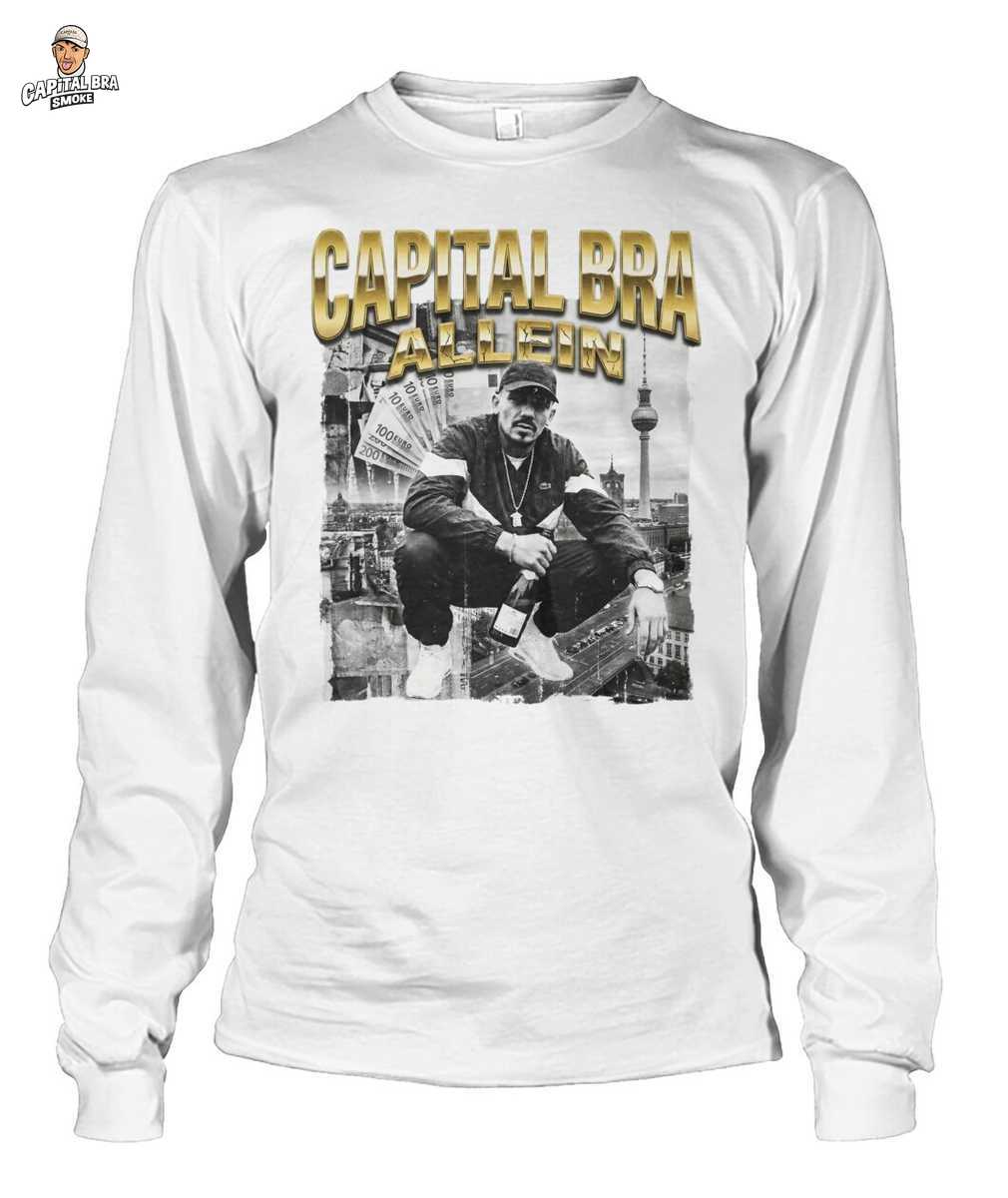 Capital Bra Merch: Allein Vintage Graphic T-Shirt - Urban Streetwear Style 2 Capital Bra Merch: Allein Vintage Graphic T-Shirt - Urban Streetwear Style – Bild 2