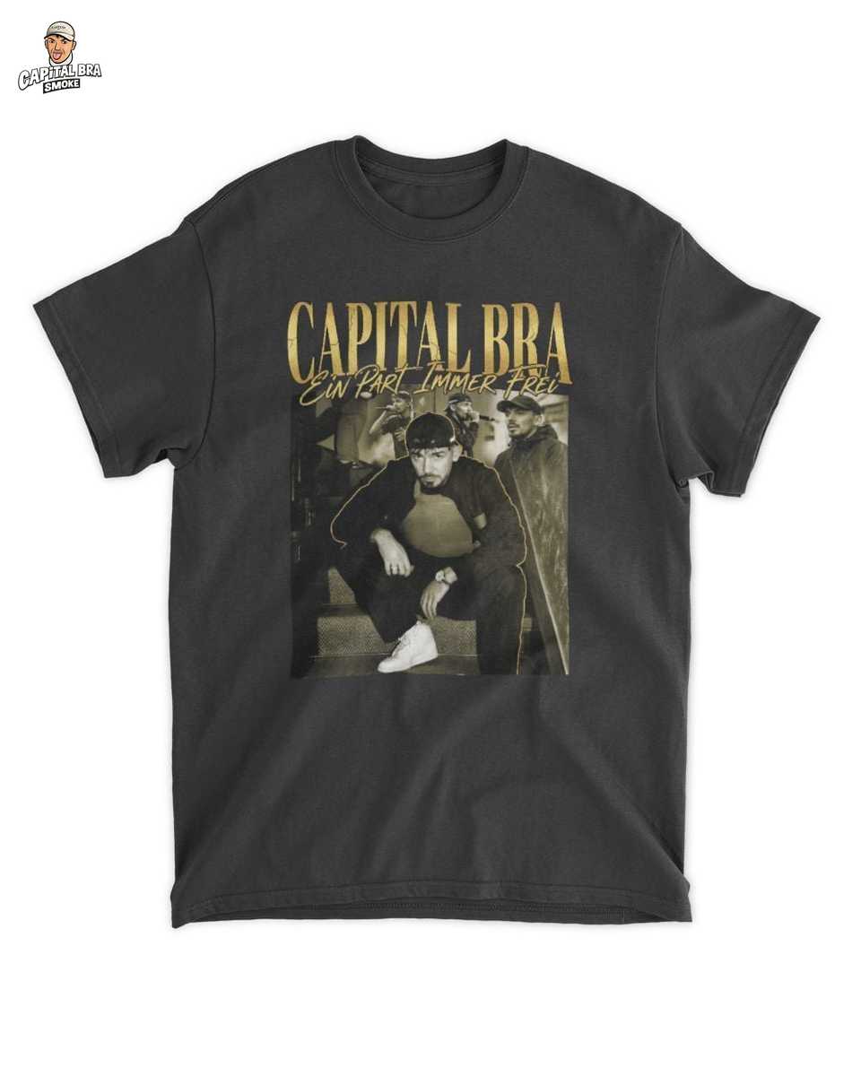 Capital Merch: Bra Ein Part Immer Frei Retro T-Shirt – Urban Style Statement für Fans 1 Ein Part Immer Frei Retro T-Shirt – Urban Style Statement für Fans – Capital Bra Merch T-Shirt