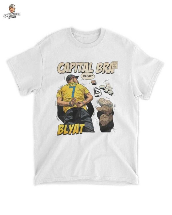 Home 1 **Capital Bra Merch: T-Shirt: Blyat Comic Style | Retro Deutschrap Hip Hop Shirt**