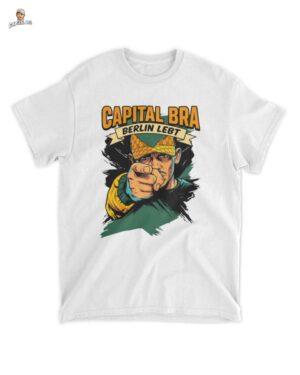 Offizielles Capital Bra Berlin Lebt Unisex T-Shirt – Weißes Deutschrap Streetwear Shirt